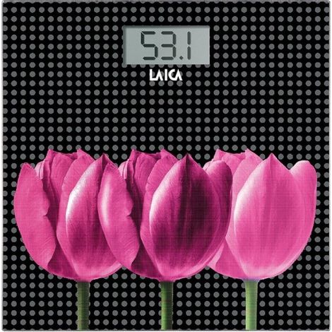Laica PS1075L Bilancia Pesapersone Elettronica 180 Kg Precisione 100 g Display LCD Vetro Temperato colore Nero (1/4)