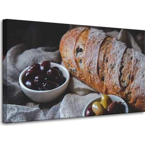 Leinwanddruck Küche Brotlaib 100x60 cm
