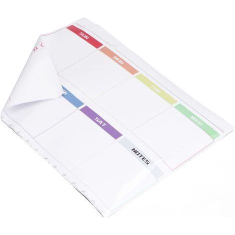 BBT-001 Wochenplaner-Set, repositionierbare, selbstklebende Whiteboard-Folie für Kühlschrank, Klassenzimmer, Büro, kreative Pädagogik für Kinder, flexible, abwischbare Tafel. (1/5)