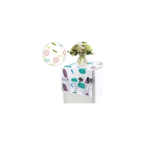 Pièces Housse de Protection, Couvercle Anti-poussière Polyvalent, Couverture anti-poussière pour réfrigérateur avec Poches de Rangement pour Lave-linge Réfrigérateur à Porte Simple (130X54cm)-Fei Yu (1/5)