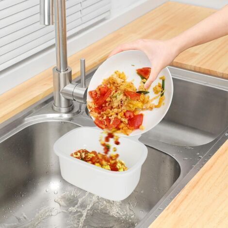 Support de passoire d'évier CCYKXA, passoire suspendue pour évier de cuisine, rangement pour éponge ou passoire pour déchets et restes alimentaires sous l'évier (1/4)