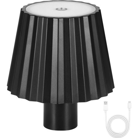 Lampe Bouteille sans fil, Lampe LED Rechargeable pour Bouteille, 3 températures réglables, IP54, pour l'intérieur et l'extérieur, restaurant et bar (Noir) (1/5)