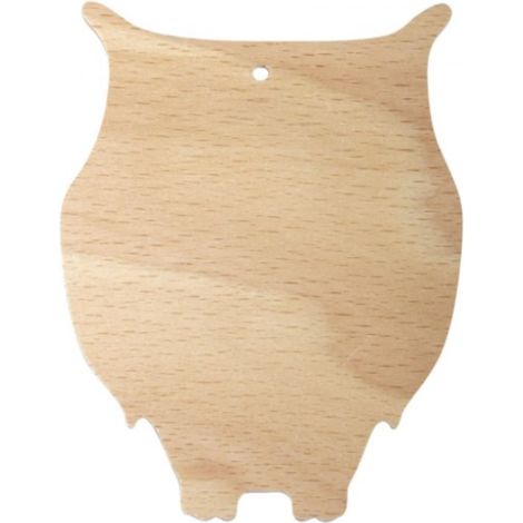 RAYHER - 3 PEZZI - GUFO LEGNO NATURALE DA DECORARE 10,5X8X2CM