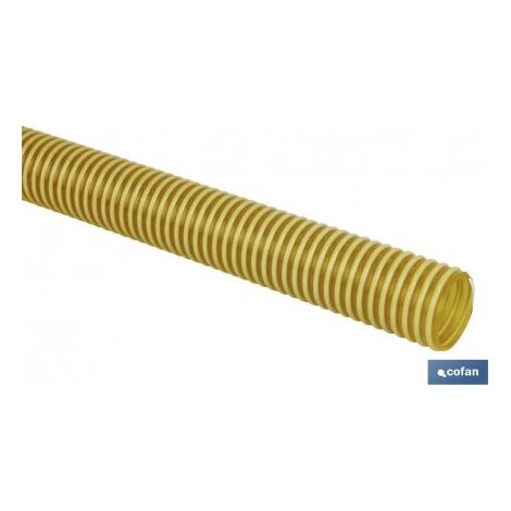 Rouleau de tube d'aspiration spiralé jaune Ø50mm 25m (1/2)