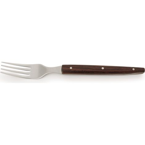 Arcos Serie The Origin - Tenedor de Mesa - Acero Inoxidable 18/10 - Tamaño de 220 mm - Mango Madera Palisandro Color Marrón (Brown). (1/5)