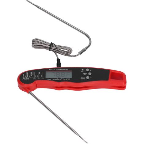 Thermomètre à viande numérique avec double sonde, écran LCD et design compact pour barbecue domestique (1/5)