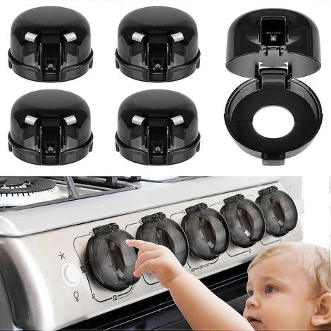 2024 Lot de 5 protège-boutons de cuisinière pour la sécurité des enfants (1/4)