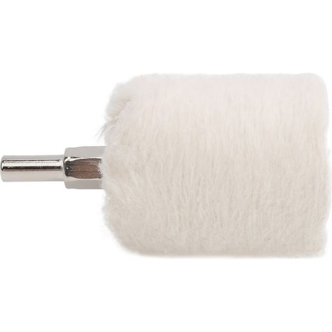 Meule de polissage cylindrique en tissu blanc pour perceuse électrique, outil de ponçage avec manche, diamètre 40mm (1/5)