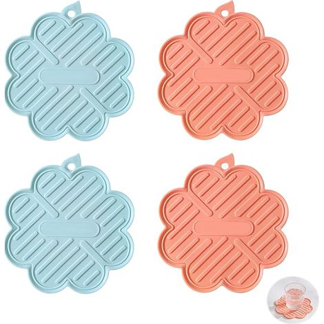 Dessous de Plat en Silicone Isolants Antidérapants, Design Arc, Multi-Usages Cuisine (1/5)