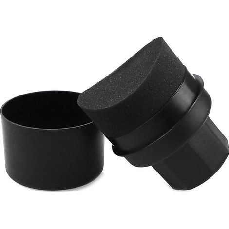 Éponge à lustrer les pneus de voiture en forme d'arche avec couvercle - Applicateur de nettoyant et de produit d'entretien - Idéale pour laver, polir et faire briller les pneus - Noire (1/2)