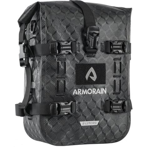 Motorrad Sturzbügeltasche 8L wasserdicht mit Schultergurt, Carbon-Optik (1/5)