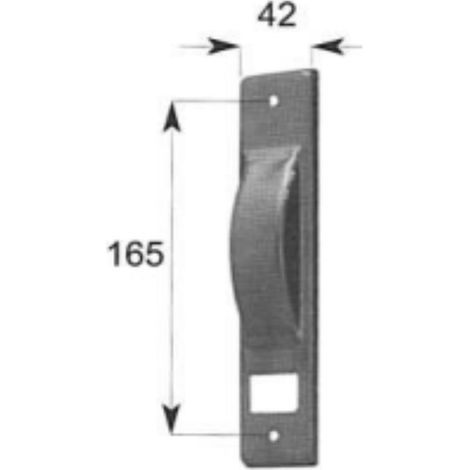 ORECA - PLACCA IN FERRO PER COPRI AVVOLGITORI SEMINCASSO 165MM