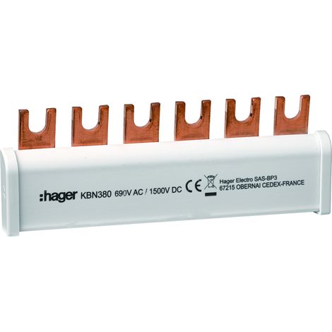 Barre de pontage 3P pour SPA180 - HAGER KBN380