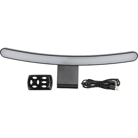 Barre Lumineuse Écran USB Courbée Tactile RGB Anti-Reflet Réglable Minuteur LED Protection Yeux Bureau Gaming Noir 40cm (1/5)