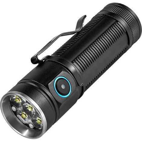 Linterna recargable USB-C con 6 LED, 3000 lúmenes, alcance de 350 yardas, ideal para camping y emergencias. (1/5)