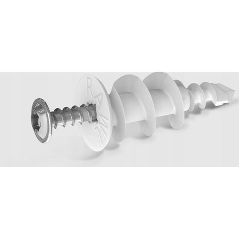 DRA-01 Taco para paredes de pladur de 16x36 mm, poliamida con tornillo de 3,9x32 mm, [OP 6]