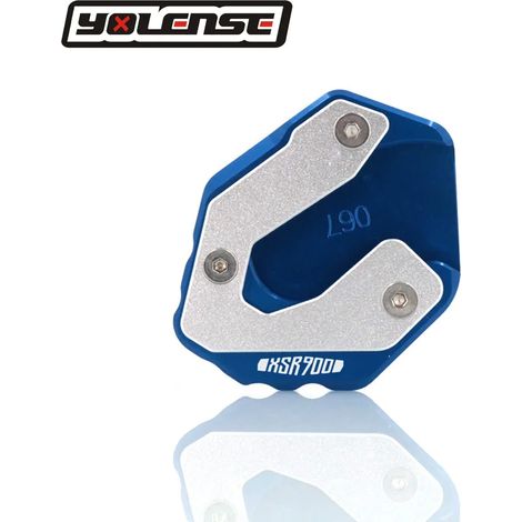 (Bleu-xSR900) Compatible avec YAMAHA MT-09 MT 09 MT09 Tracer 900 XSR900 : béquille latérale, extension et support pour une meilleure stabilité. (1/4)