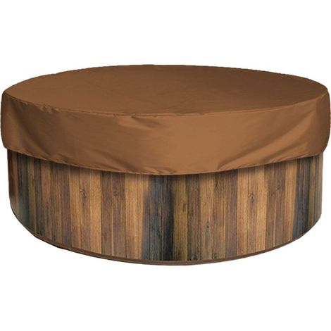 Couverture de piscine ronde 215 cm – Protection UV – Imperméable avec placage argenté – Résistante aux intempéries – Pour spa extérieur (1/4)