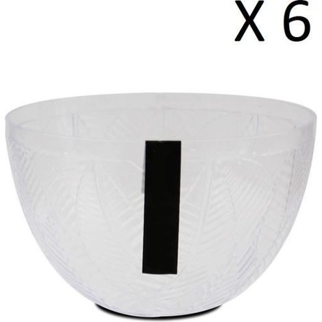 Lot de 6 bol de service, bol à soupe, bol à dessert - Diamètre 13.7 x Hauteur 8.5 cm -JUANIO (1/3)