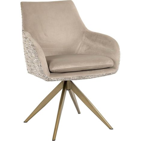 Chaise pivotante tendance en velours kaki - Velours kaki chic (1/5)