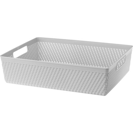 Cesto LUIS 32,5×25×8,8 cm grigio chiaro Alsea