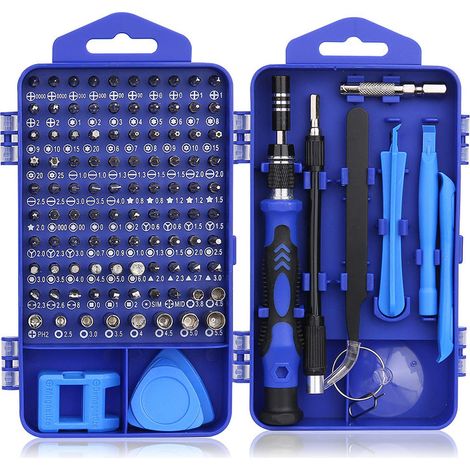 Kit de tournevis de précision 122-en-1 – Ensemble magnétique pour réparation électronique, téléphones, PC, montres et lunettes (1/5)