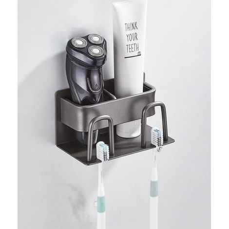 Porte-brosse à dents mural pour salle de bain, 14 × 7,5 × 8 cm, 1 pièce (1/5)