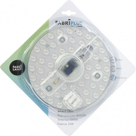 Disco led 24w 3000k rot.weiß Platte 17x17x2,5 cm 1872lm