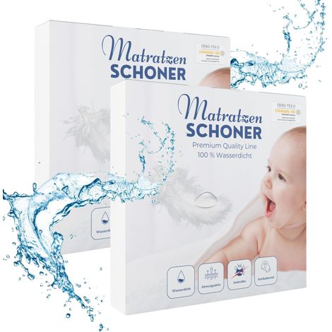 Alavya Home Wasserdichter Matratzenschoner 80x160 cm - 2er-Set (1/5)