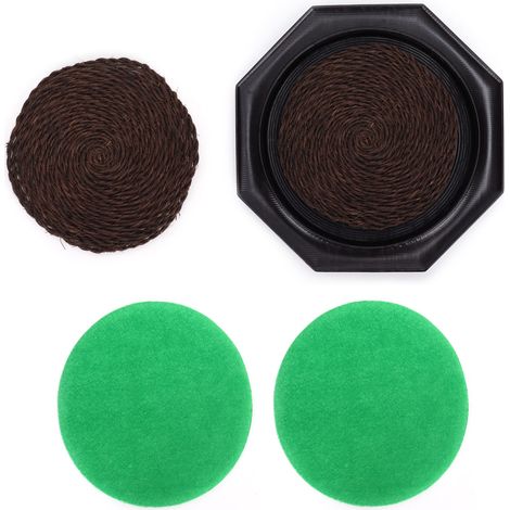 Plateau à thé en bambou, dessous de plat, plateau de service, sous-verre, accessoires de cuisine pour la cérémonie du thé, brun, octogonal (1/5)