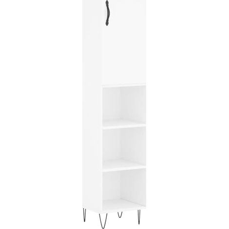 Aparador cómoda mueble de almacenaje organizador cocina salón salón alto 345 x 34 x 180 cm madera de ingeniería blanco 020032431
