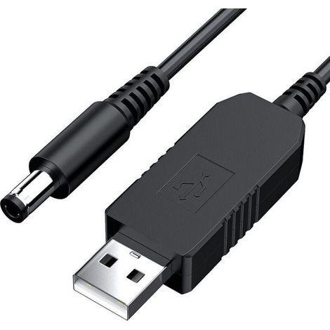 5V auf 12V DC USB-Kabel, 5V auf 12V DC Spannungswandlerkabel, 90 cm langes USB-Stromkabel mit 5,5 x 2,1 mm DC-Stecker, 5,5 x 2,5 mm Stecker für Lüfter, LED-Leuchten, Audio (1/4)