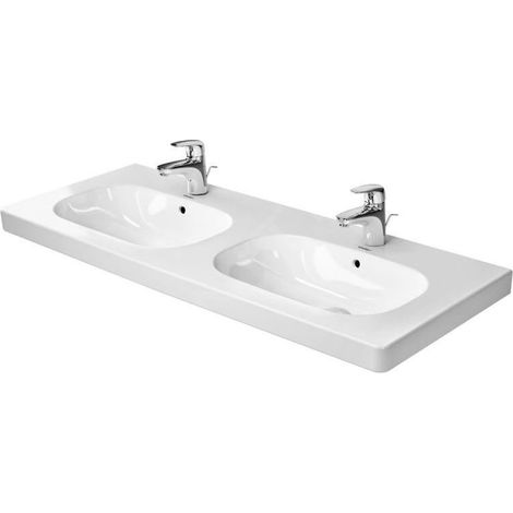 Double lavabo D-CODE avec vasque intégrée 1200x490mm, pour 1 HL (1/4)