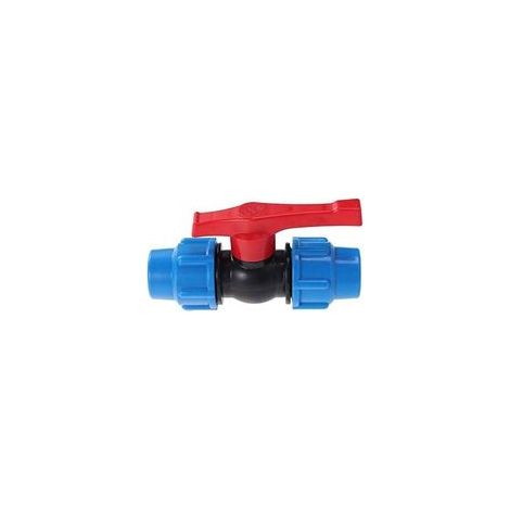 Vanne PE à boisseau sphérique 32 mm – Alta resistencia a la presión – Superficie interior lisa para débito óptima – Poignée reemplazable
