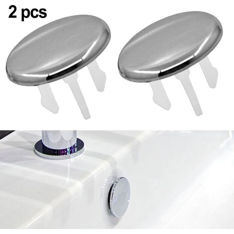 Trop-plein de rechange pour lavabo, anneau décoratif rond en ABS, 2 pièces (1/4)