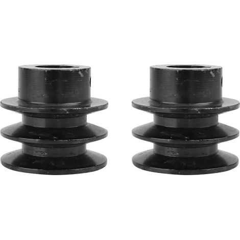 Poulie double trapézoïdale (2X), gorge de 20 mm, compatible avec les moteurs 168F, 170F, GX110, GX120, GX160 et GX200 de 7 CV. (1/5)