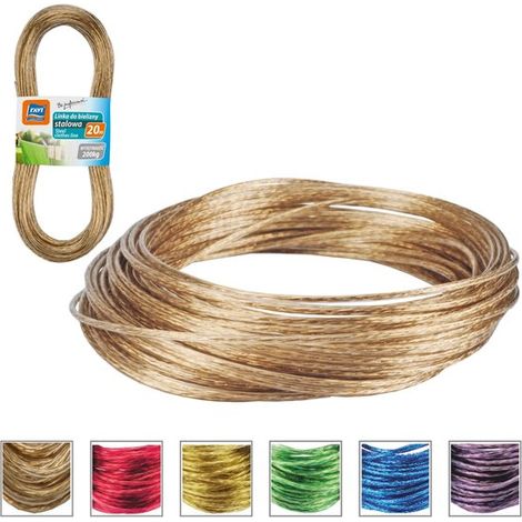 RAVI - Corde à linge en acier - 20 m - Multicolore - Résistante aux intempéries