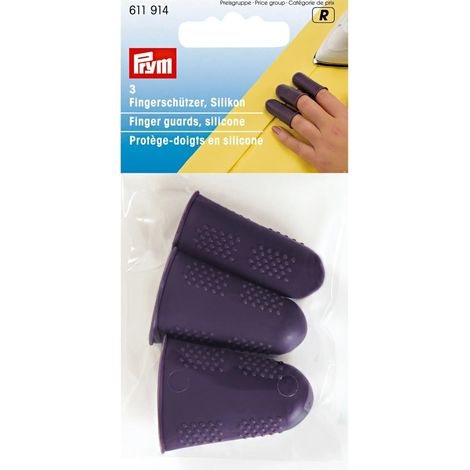 Prym Proteggidita Silicone, Nero, One Size, pflaumenblau, 3 Stück, 3 unità