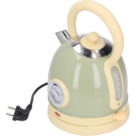 Grüner, kugelförmiger Wasserkocher im europäischen Stil mit Temperaturanzeige, EU-Stecker 220–240 V, inklusive Video (1/5)