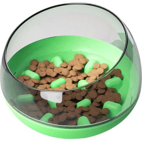 Bol d'alimentation lente pour chien - Gamelle interactive - Gamelle anti-torsion - Vert-Ensoleillé