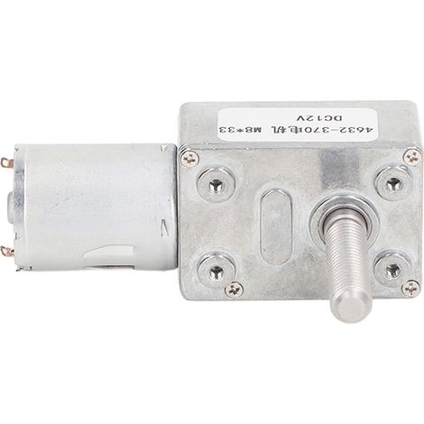 Moteur électrique à engrenages CC12V à torsion élevée, rotation horaire/antihoraire, réducteur de vitesse à vis sans fin autobloquant 4632-370, 6 tr/min (1/5)
