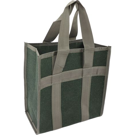 Werkzeugtasche mit großer Öffnung, olivgrünes Canvas, großes Fassungsvermögen, strapazierfähig und wasserdicht, professionelle Aufbewahrung für Elektriker, Maße 29 x 29 x 17 cm (1/5)