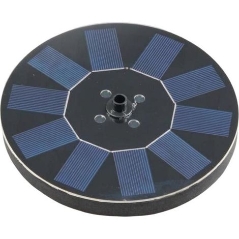Fontaine extérieure ronde en résine alimentation solaire Fontaine + batterie + éclairage