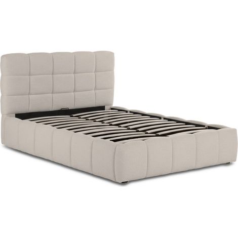 Cama Canape Abatible con Cabecero Teddy, Beige, 150cm (1/5)