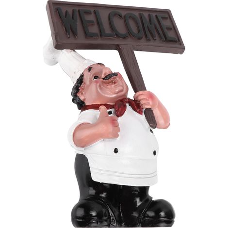 Figurines miniatures de chef, mignonnes et décoratives, idéales pour la cuisine ou comme cadeau de pendaison de crémaillère. (1/5)