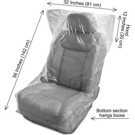 Packung mit 10 universellen Einweg-Sitzbezügen aus Kunststoff, Schutzhüllen für Flugzeug-, Bus-, Wohnzimmer- und Restaurantsitze (1/5)