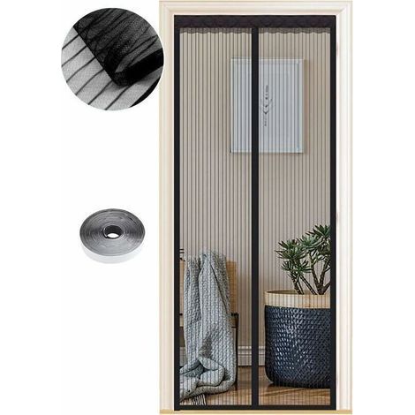 Magnetisches Moskitonetz für Türen, 90 x 210 cm, mit starken Magneten, automatischer Schließmechanismus ohne Bohren, ideal für Flure und Terrassen (1/5)