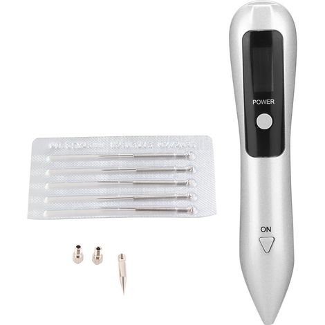 Stylo Éliminateur de Taches de Rousseur USB LED, Appareil de Soin de Peau Argenté (1/5)