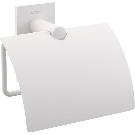 Cosmic Toilet Roll Holder With Cover Matt White Stick (1/5)