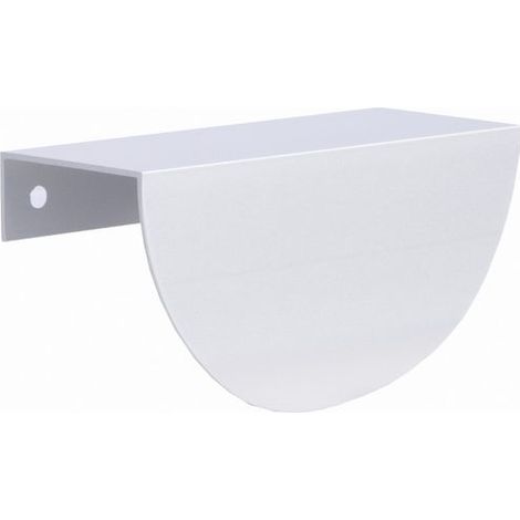 Tirador de mueble con borde semicircular UA01, aluminio claro estilo loft Tirador de mueble con borde semicircular UA01, aluminio claro estilo loft, 11,6 cm (1/5)